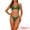 Dark Green, variant on Women's 2-Piece Back Clasp Triangle Bikini Sets XS Dark Green