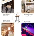 thumbnail image 4 of New Set of 2 Bar Stools with Back Paper Rope Woven Counter Height Dining Chairs for Kitchen, Home (Paper Rope with Back), 4 of 7