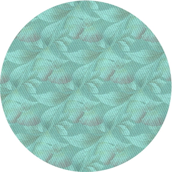 Ahgly Company Indoor Square Patterned Seafoam Green Area Rugs, 3' Square