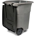 thumbnail image 3 of 96 Gallon Heavy Duty Trash Can with Wheels and Casters, Large Outdoor Rolling Garbage Bin with Lid, Durable Waste Container, Gray, 3 of 4