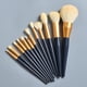 thumbnail image 2 of Brocha de maquillaje profesional, 12 brochas de maquillaje, crema en polvo líquido, base para mezclar, corrector, brocha para cara y ojos, Star Sport, 12 brochas desnudas + paquete envolvente Star Sport ER, 2 of 5