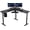 Black Frame / Black Surface, variant on VersaDesk® PowerLift Corner Electric Desk Workstation, Electric Corner Desk Adjustable Height L-Shaped Office Desk with Programmable Controls | Maple Surface (60" x 60")