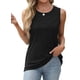 thumbnail image 3 of Camiseta Sin Mangas Informal de Cuello Redondo y Corte Holgado para Mujer, Color Negro, Talla S, 3 of 9