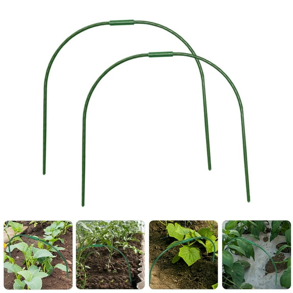 STOBOK Greenhouse Hoop Kit Steel Plastic Arch Shaped Plant Cover Home Gardening