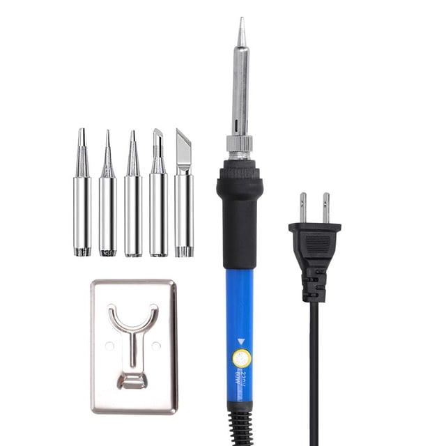 Kit De Soldador De 60 W Pistola De Soldadura Con Puntas Juego De Soldador De 50/60 Hz Herramientas De Soldadura De Calefacción Ajustable Soldador De Temperatura De Cobre Para Soldadura En Interiores Scienceny TO005361-02