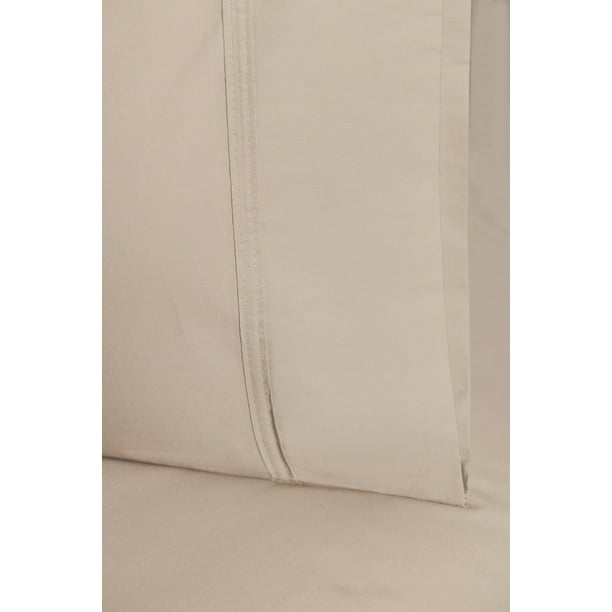 300 Thread Count Percale Cotton Solid Bedding Pillow cases, 2Piece