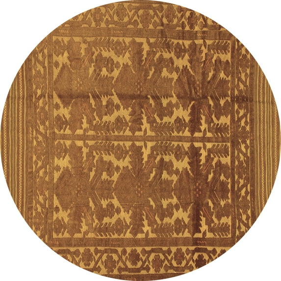 Ahgly Company Indoor Round Southwestern Brown Country Area Rugs, 6' Round