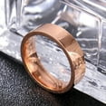 thumbnail image 5 of 6mm Rose Gold 316L Stainless Steel Band Men Women Titanium Smooth Ring Size 5-11, 5 of 5
