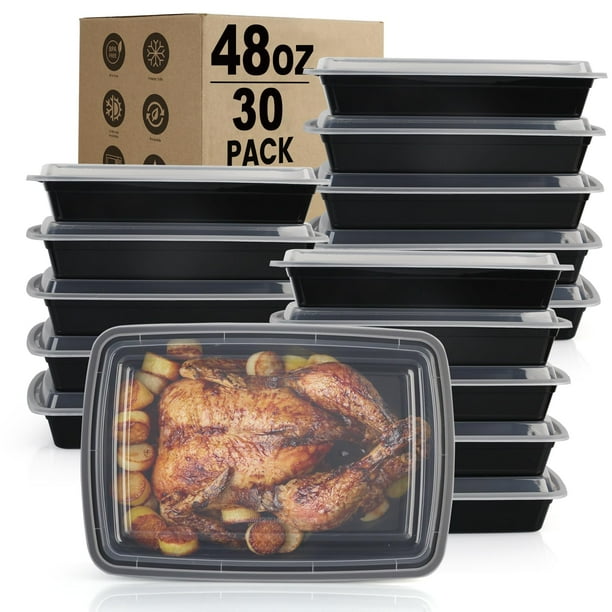 Recipientes reutilizables para preparación de comidas, 1400 ml, paquete de 30 - kkyvvy