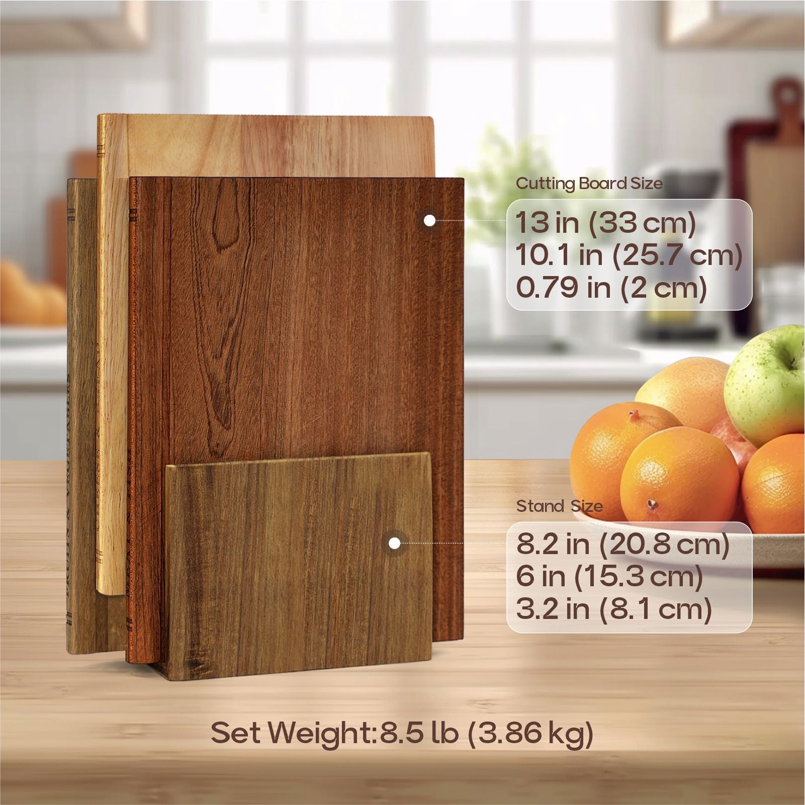 Book Cutting Board Set, Cutting Boards that Look Like Books, Cutting Board Books, Cutting Board Library, Large Solid Wood Non Toxic Non Slip with Stand