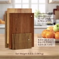 thumbnail image 5 of Book Cutting Board Set, Cutting Boards that Look Like Books, Cutting Board Books, Large Solid Wood Non Toxic Non Slip with Stand, 5 of 10