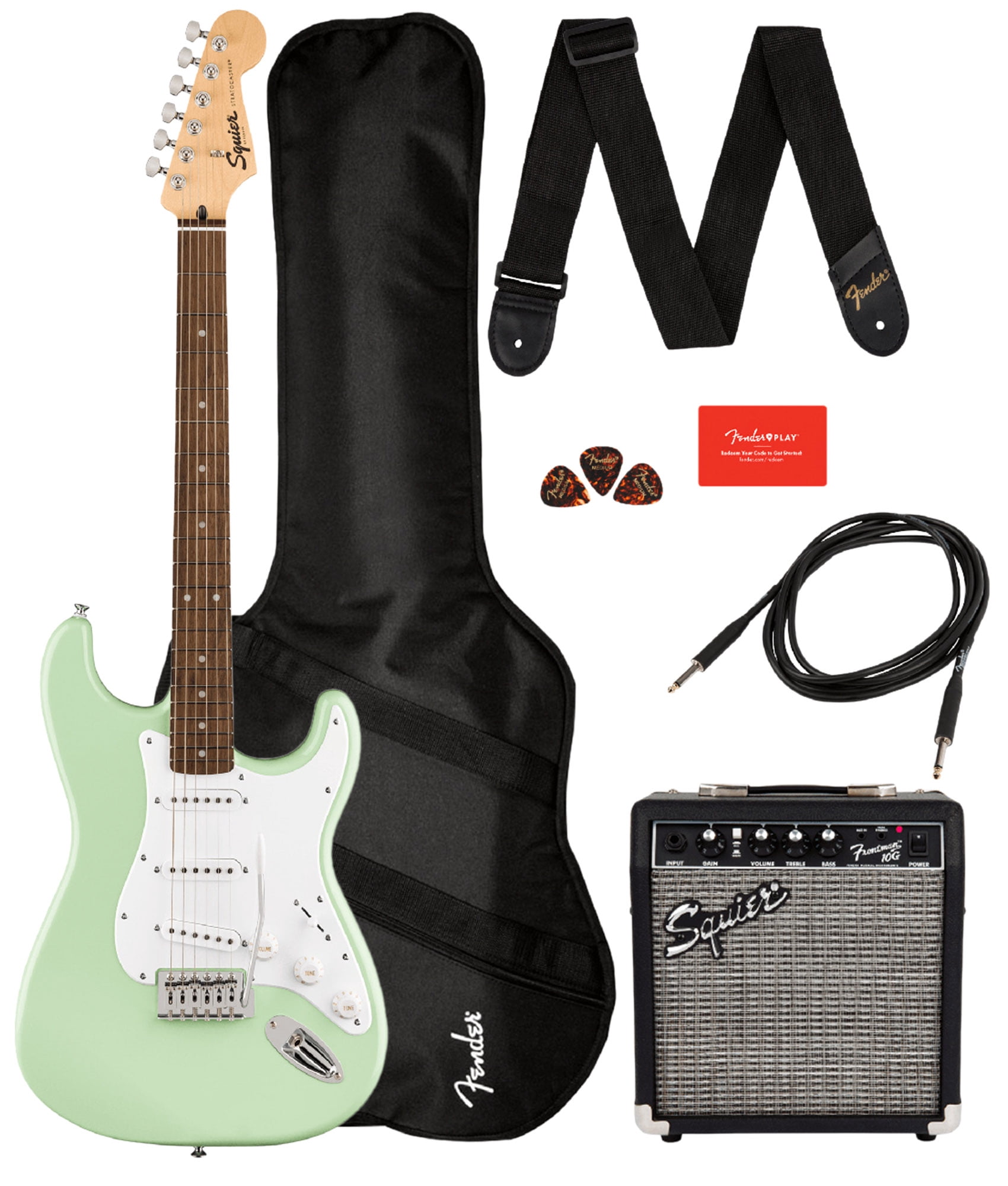 Pre-Owned Fender Squier Sonic Stratocaster Pack - Surf Green