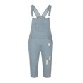 thumbnail image 5 of jsaierl Mens Bib Overalls Denim Plus Size Adjustable Strap Washed Jeans Jumpsuits Slim Pocket Overalls Mens Shorts, 5 of 9
