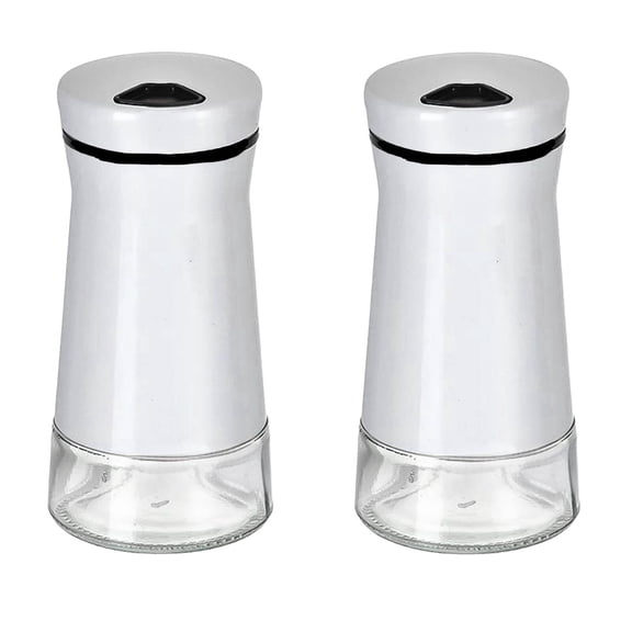 ACDANC 2026 New 2 Pcs Salt and Pepper Shakers Precision Pouring with Round Bottle Neck Spice Jar Non Slip Base Salt Shaker for Kitchen Dining Tabletop Style5