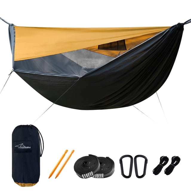 Hamaca de Camping Travel Bird con Mosquitera y Sombrilla