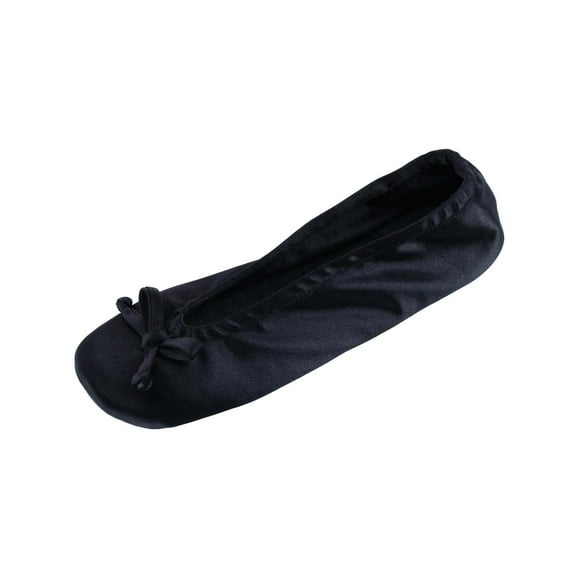 CTM® Satin Ballerina Slipper House Shoe (Women's)