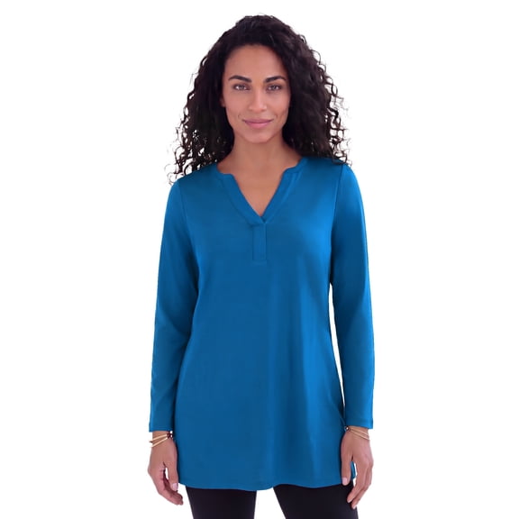 Roaman's Women's Plus Size Ultimate Y Neck Tunic