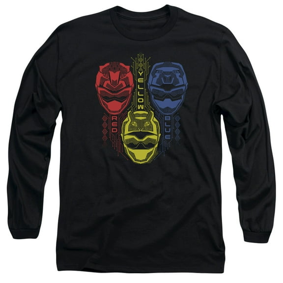 Power Rangers - Red Yellow Blue - Long Sleeve Shirt - X-Large