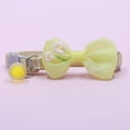 thumbnail image 3 of Cat Collar with Bow Tie and Bell Adjustable Breakaway Safety Floral Embroidery Soft Fabric for Kittens and Cats, Yellow, 3 of 3