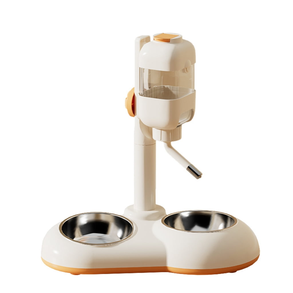 Height Adjustable Dog Feeder Waterer Puppy Food Bowl Water Feeder Large Capacity Raised Adjustable Height