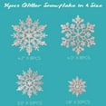 thumbnail image 2 of CUITING GuassLee 36 Pack Plastic Silver Snowflake Ornaments   Hanging Decorations for Christmas Tree, 2 of 7