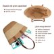 thumbnail image 3 of Bolsa Playa Con Cremallera Y Forro Tote De Paja De Gran Capacidad, 3 of 4