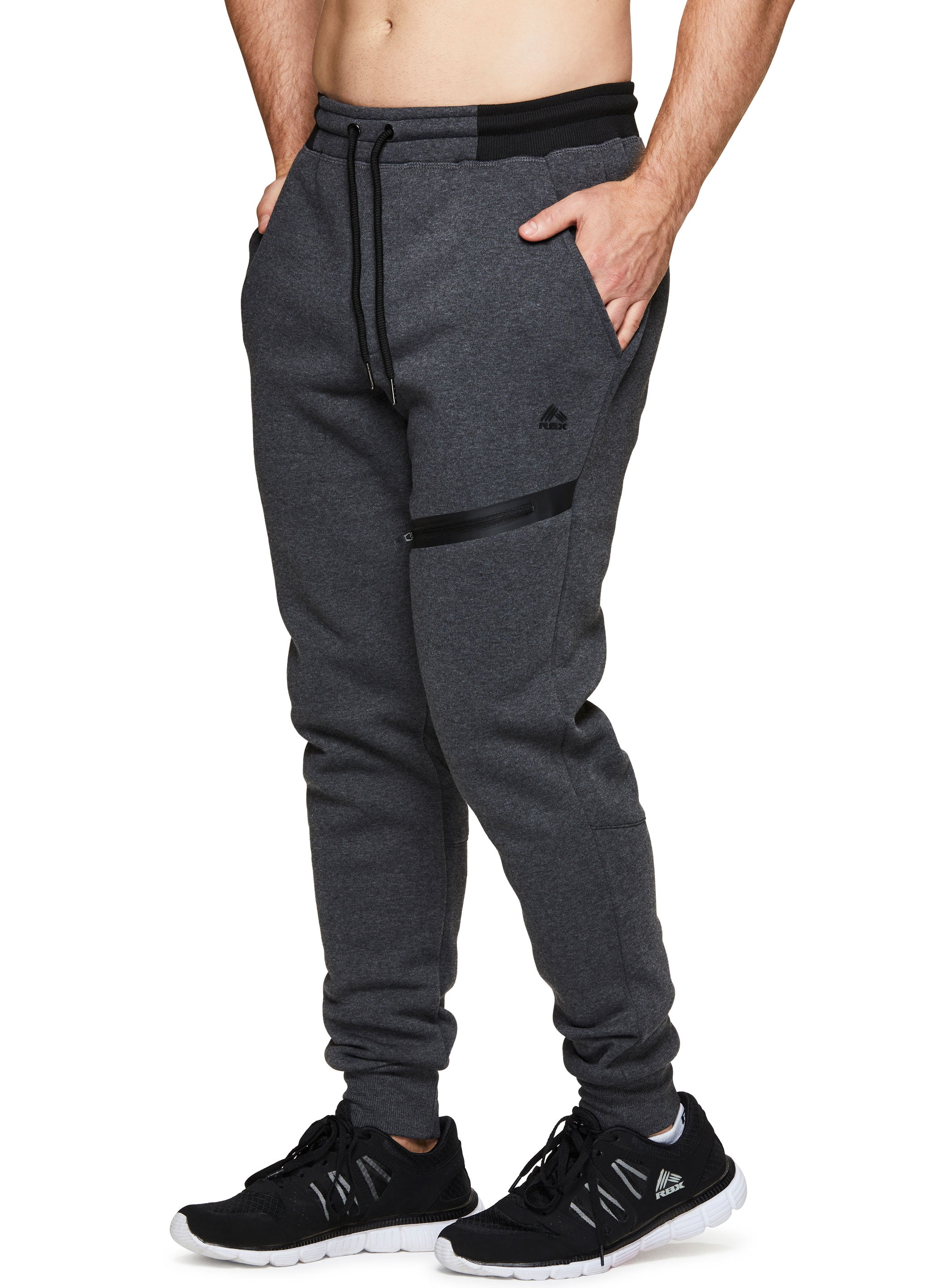 RBX Active Men's Athletic Fleece Lined Tapered Jogger Sweatpant with ...