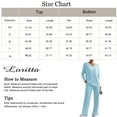 thumbnail image 3 of Loritta Womens Pajama Sets 2 Piece Long Sleeve Ribbed Pit Sleepwear Top and Pants Loungewear Outfits Pjs Sets with Pockets, 3 of 6