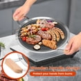 thumbnail image 6 of TEAFIRST BBQ Grill Pan, Stainless Steel Round Grill Pan with Handle, Griddle Pan for Camping Outdoor, 6 of 10
