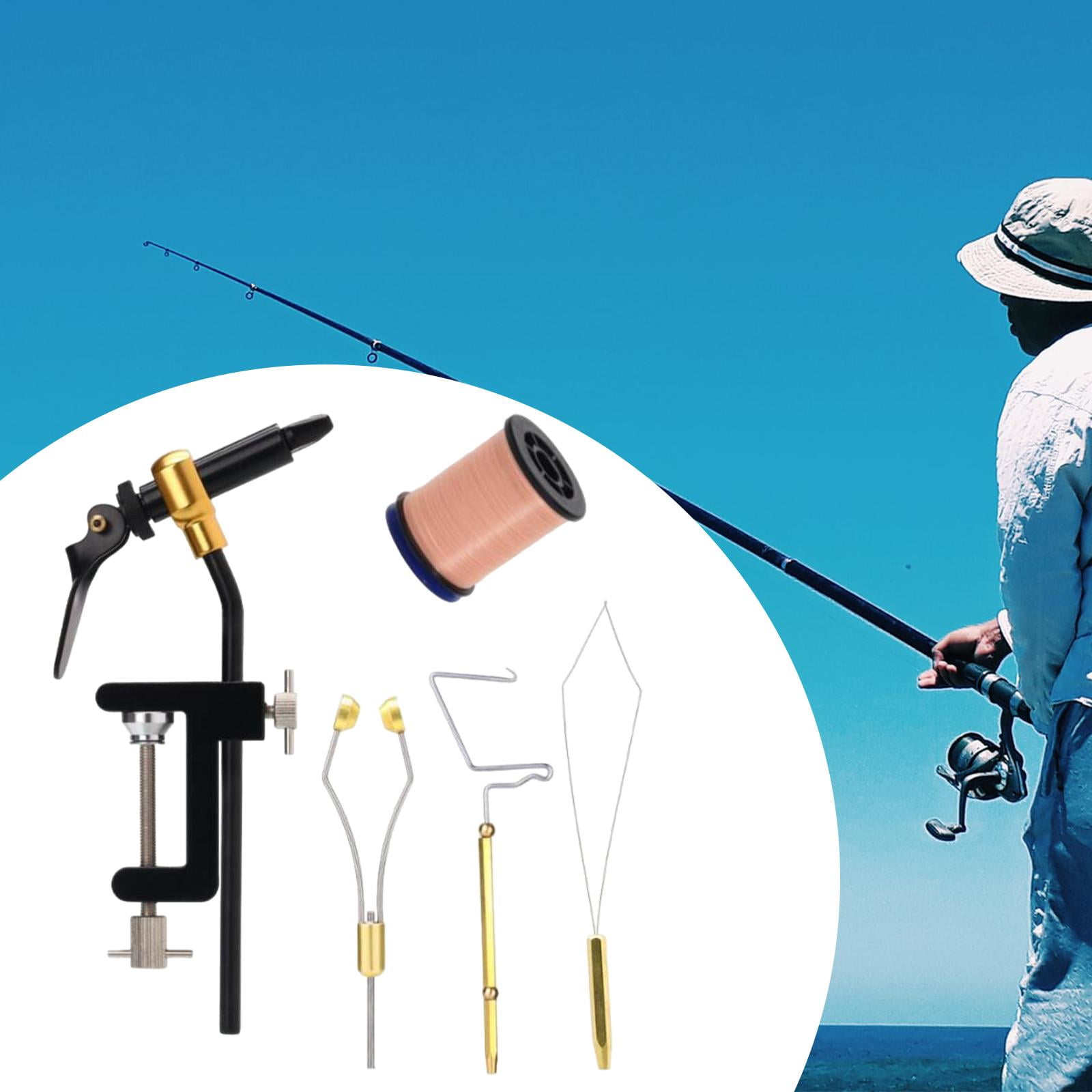 Miulika 5 Pieces Fly Tying Tools Premium Fly Fishing Hook Tying Tools Fly Tying Vise Light Pink Wire