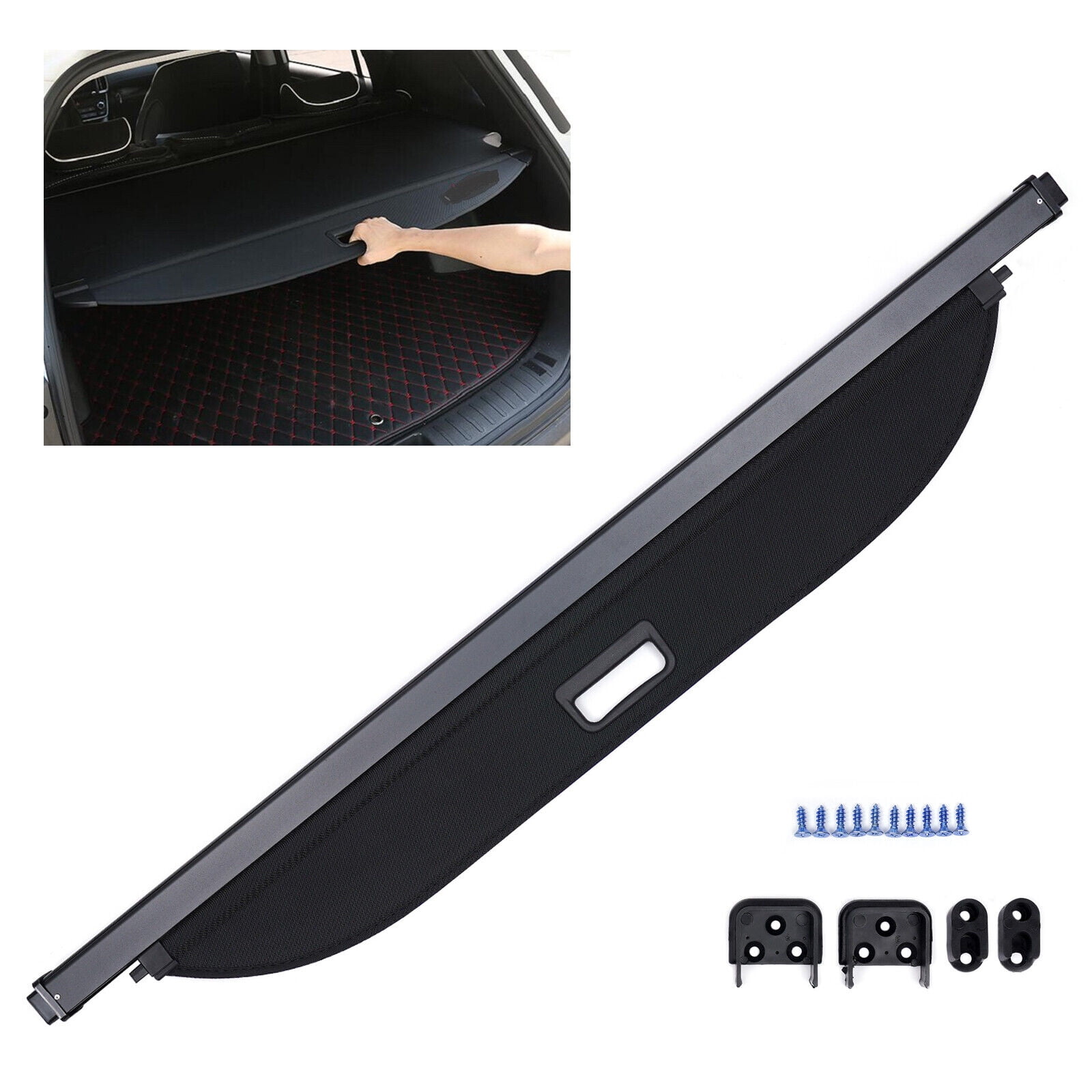 For 20202023 Kia Seltos Car Trunk Cargo Cover Security Shield Shade Decor Black
