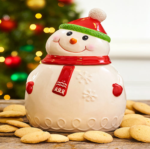 Holiday Ceramic Cookie Jars with Cookies-Snowman - Walmart.com - Walmart.com