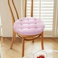 thumbnail image 5 of Btomtd Round Chair Cushion in Solid Color with Thickened Filling, Seat Pads for Kitchen Dining Chairs, Patio Seat Cushion for Indoor and Outdoor Use, Size 17", Pink, 5 of 6