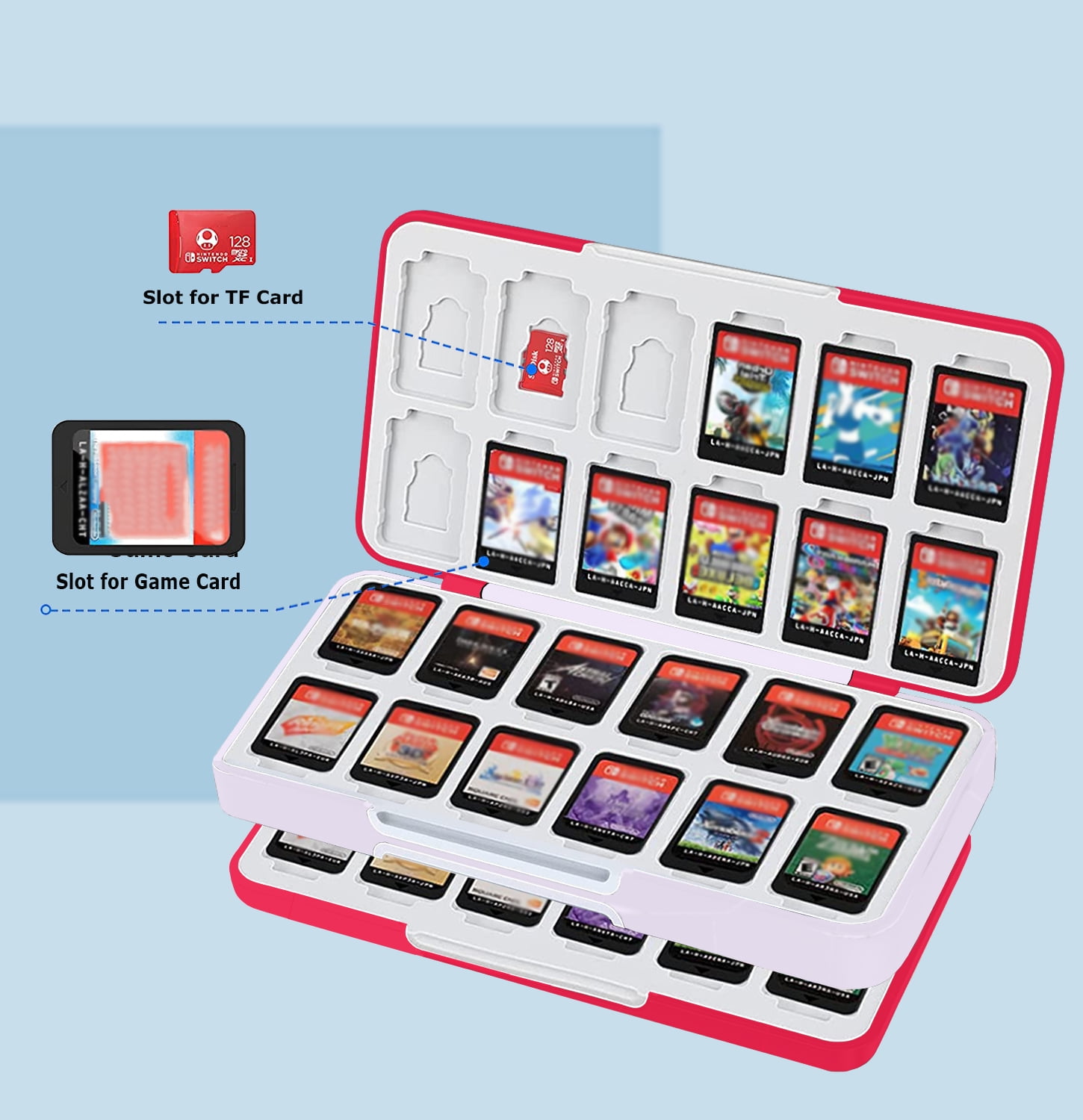 Game Case for Nintendo Switch Games, 48 Cartridge Slots Storage