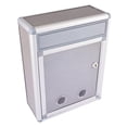 thumbnail image 4 of Buzón con cerradura de llave, buzón montado en la pared exterior, caja de entrega de llaves duradera a prueba de herrumbre, gran capacidad para sobres Frente abierto, 4 of 8