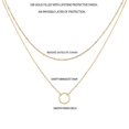 thumbnail image 5 of Colgante de collar de corazón en capas TANGJMXG Gargantilla de oro chapado en 18k para mujeres, 5 of 5