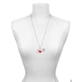 thumbnail image 3 of Delight Jewelry Silvertone Domed Wedding Couple Happily Ever After - Red Heart Nurse Strong Zoe Necklace, 3 of 4