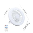 thumbnail image 3 of MMJ Portable Fan, Solar Powered Camping Fan with LED Light, USB Rechargeable, Large Capacity Battery, Hanging Hook for Outdoor Tent, 9.06x9.06x2.76in, 3 of 6