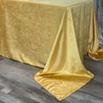 thumbnail image 2 of Your Chair Covers - 90 x 132 Inch Rectangular Velvet Tablecloth Gold, 2 of 5