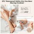 thumbnail image 6 of Women Electric Razor, 2 in 1 Electric Shaver for Women, LED Light, Digital Display, Low Noise, Wet Dry Use for Bikini Hair Removal Underarm Public Hairs Legs, 6 of 7