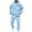 Light Blue, variant on Men's Casual Hoodie Sweat Suit Set, Loose Fit Printed Pullover Hooded Sweatshirt with Jogger Pants for Autumn Winter Daily Wear, 2-Piece Gym Workout Tracksuit