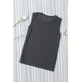 thumbnail image 4 of Débardeur en Vrac Gris Uni Col Rond pour Femmes, 4 of 13