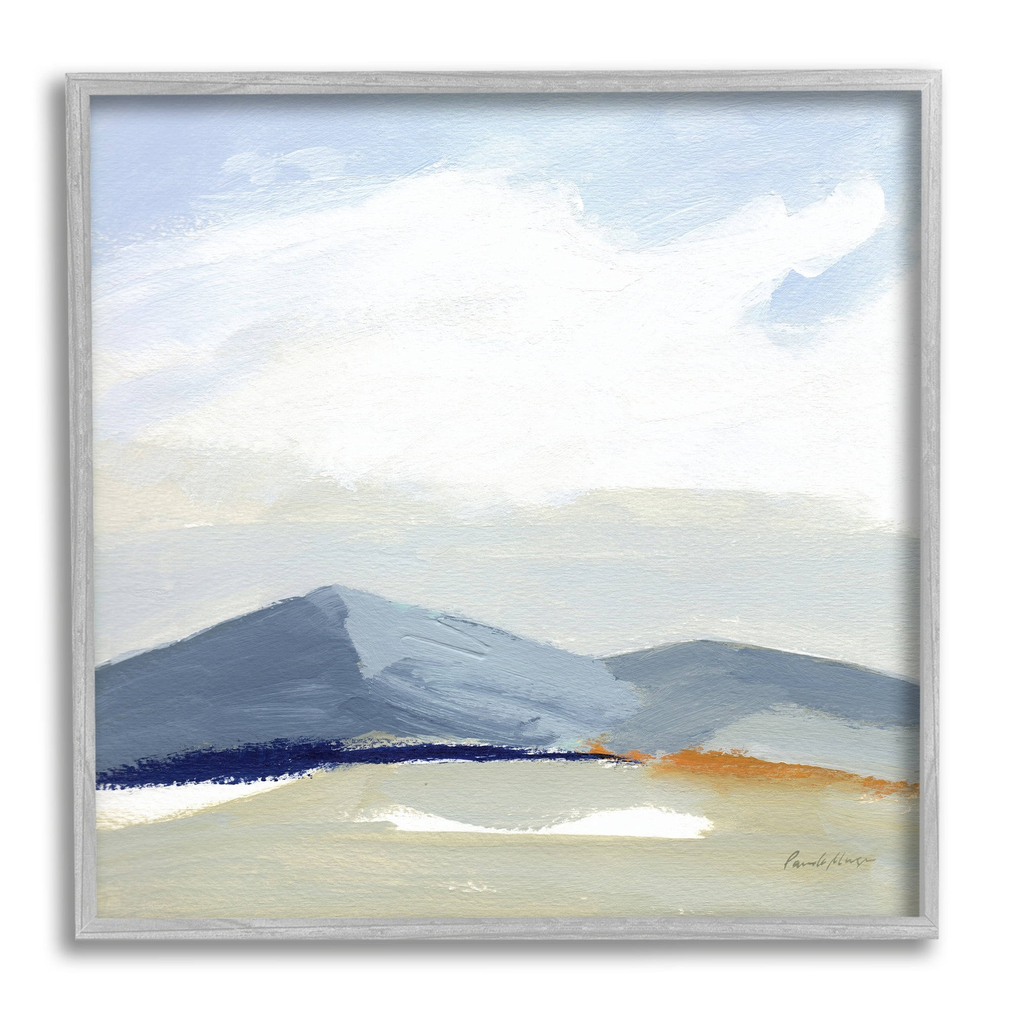 Stupell Industries Abstract Mountain Range Tranquil Hills Open Landscape Painting, 12 x 12,Design by Pamela Munger