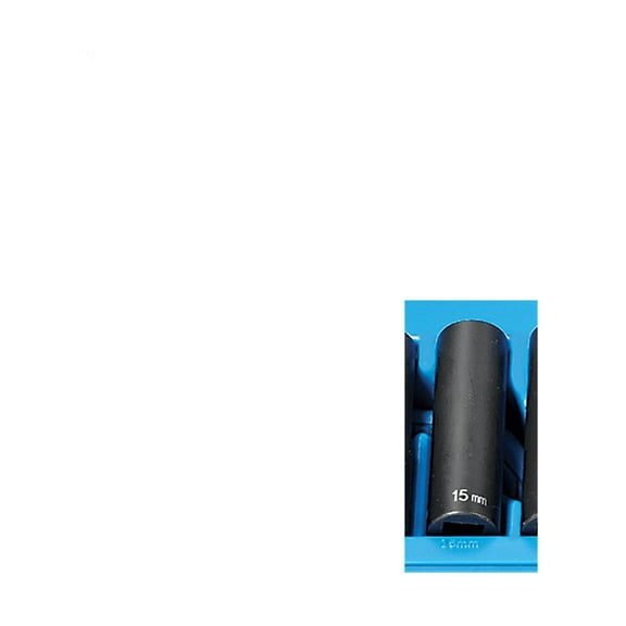 Grey Pneumatic 1/2" Drive x 15mm Deep - 12 Point Socket