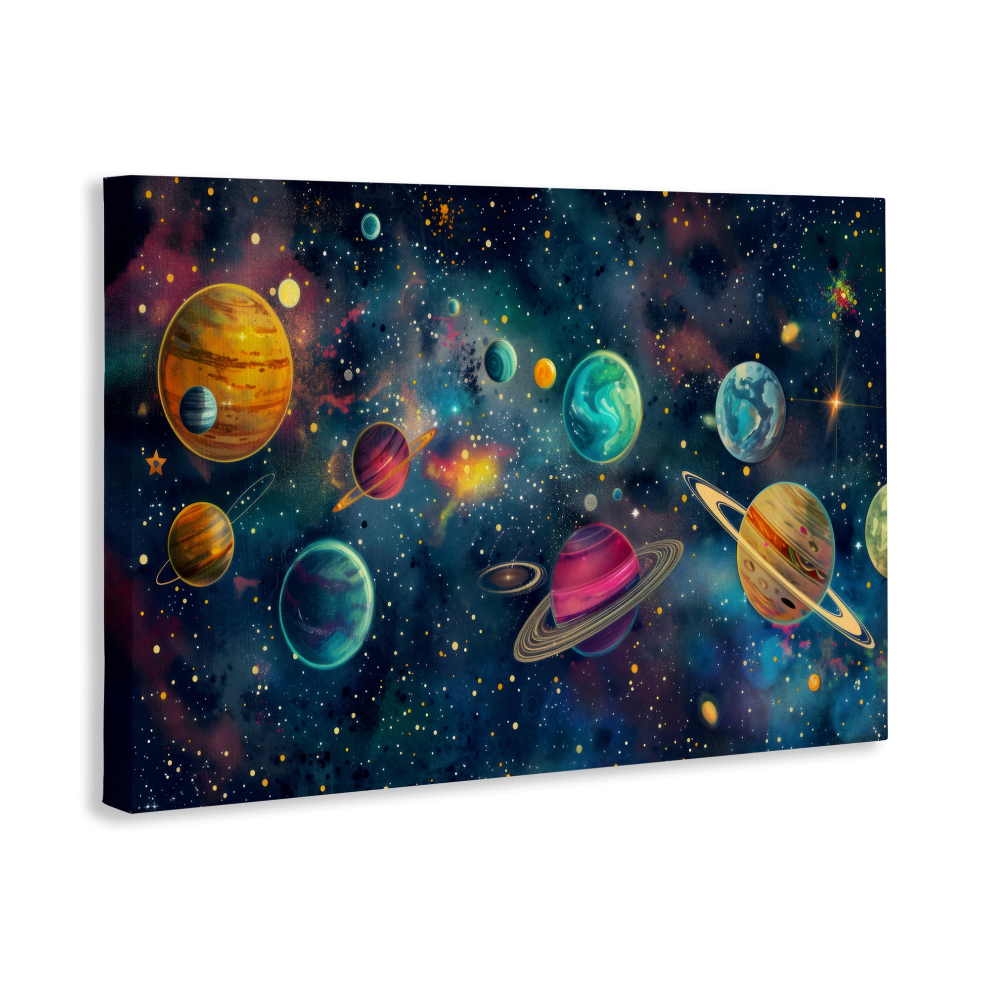 Stupell Industries Celestial Planetary Parade Canvas Wall Art, design by Creative Studio