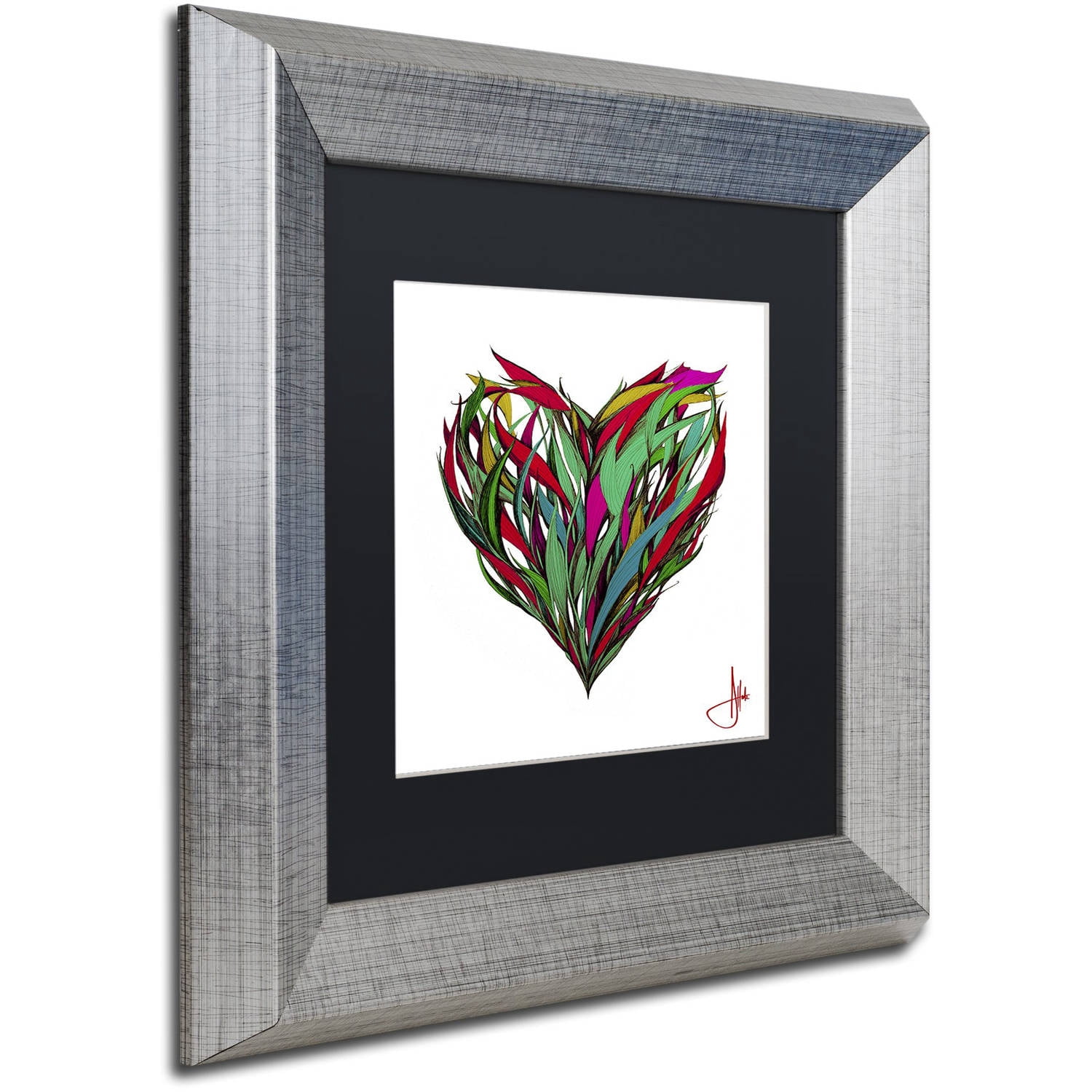 Trademark Fine Art 'Seasons' Canvas Art by Marc Allante, Black Matte, Silver Frame