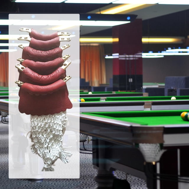 Red de bolsillo para mesa de billar, bolsa de malla de billar, juego de 6 accesorios de billar resistentes, de bolsillo de billar de repuesto DYNWAVEMX Bolsillos de billar
