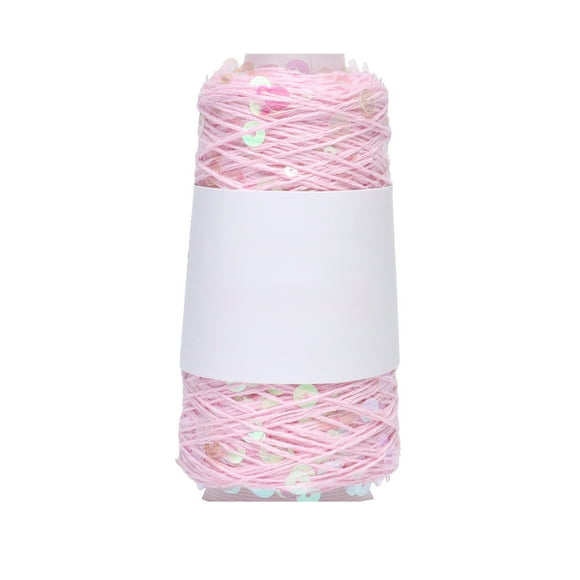 COM1950s Sequin Yarn for Knitting and Crochet,Sparkle Yarn with Assorted Sequins,Hand-Knitted Cotton Yarn for Diy Clothing,Apparel,and Craft Supplies