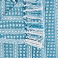 thumbnail image 5 of HomeRoots 516607 Blue & White Woven Cotton Striped Throw Blanket, 5 of 5