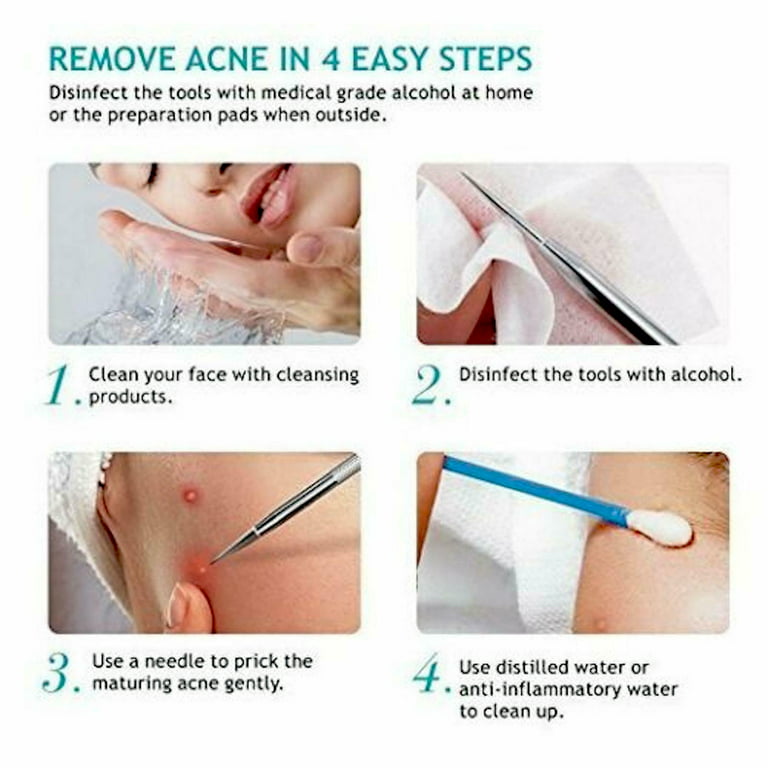 Blackhead Remover Tool, 9 Pcs Professional Pimple Comedone Extractor Popper  Tool Acne Removal Kit - Treatment for Pimples, Blackheads, Zit Removing,  Forehead,Facial and Nose 